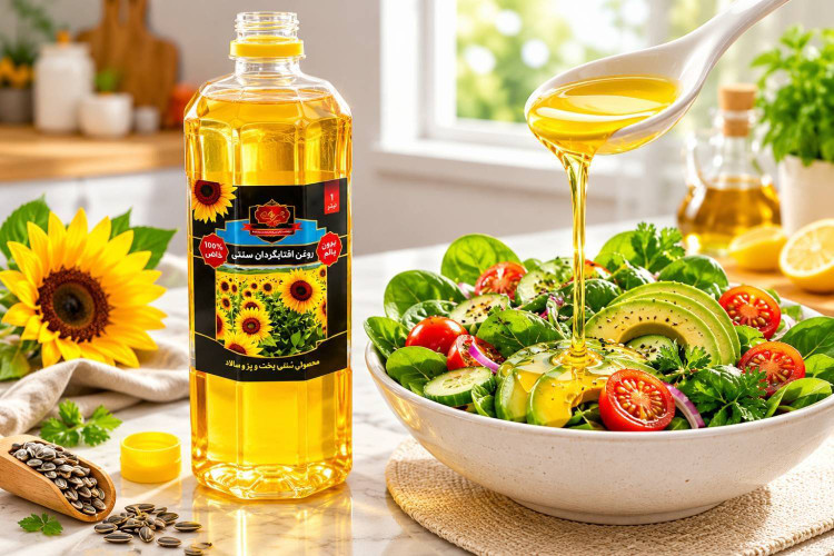 روغن آفتابگردان ۱ لیتری 100٪ خالص هورا
